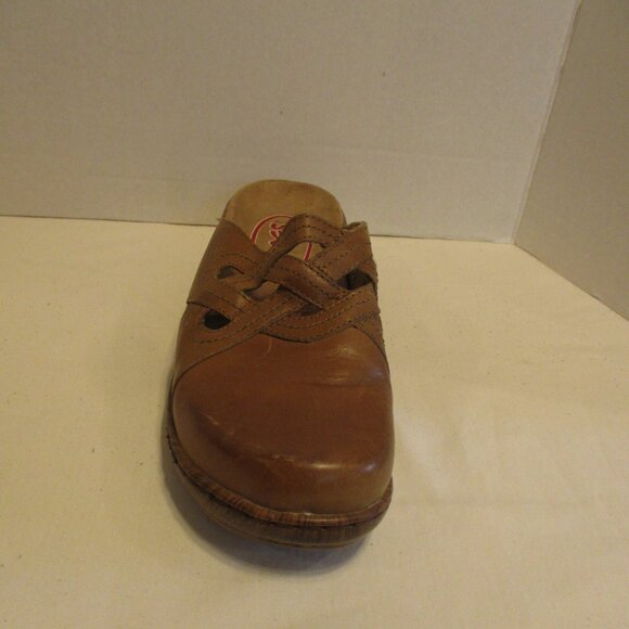 Klogs Woman Size 8.5 Brown Tan Vacation Travel Cruise Top Slide Shoes - Picture 7 of 12